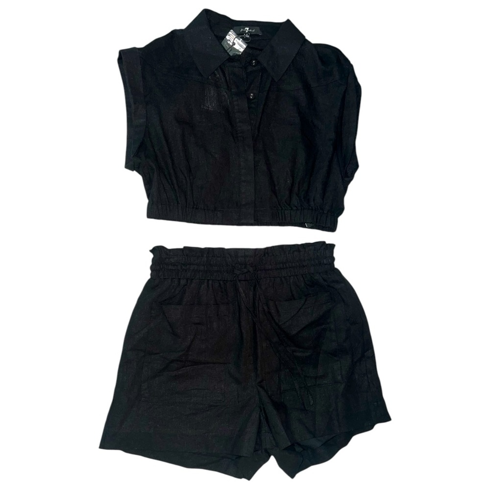7 for all mankind Linen shorts set!